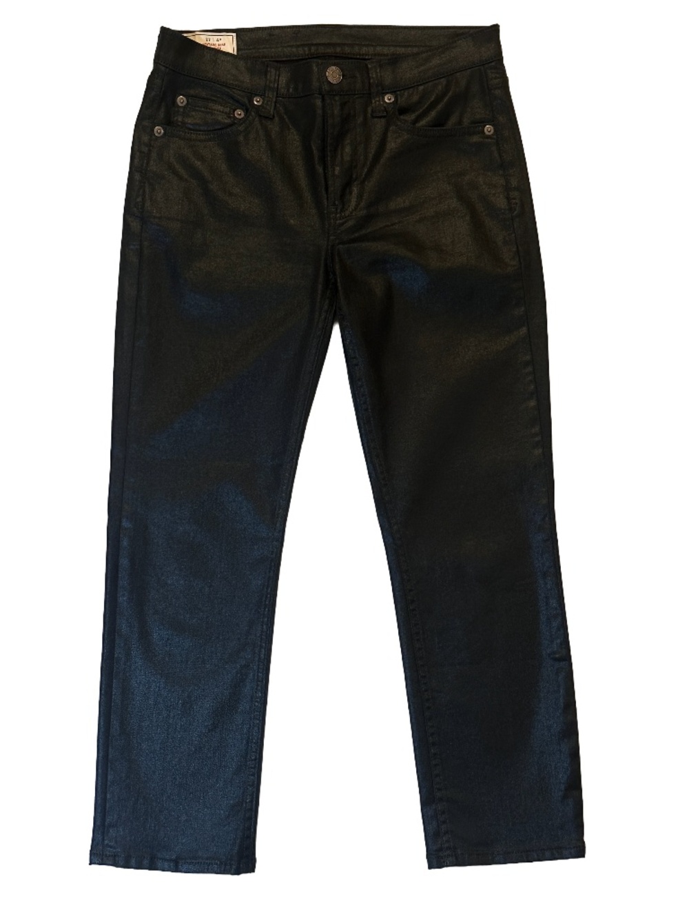 Gap Vintage Slim Mid Rise Shimmer Jeans Black Iridescent Size 27 Petite